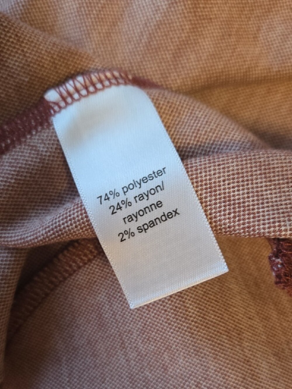 Maurices Womens Rust Windowpane Open-Front Cardigan - Picture 7 of 7